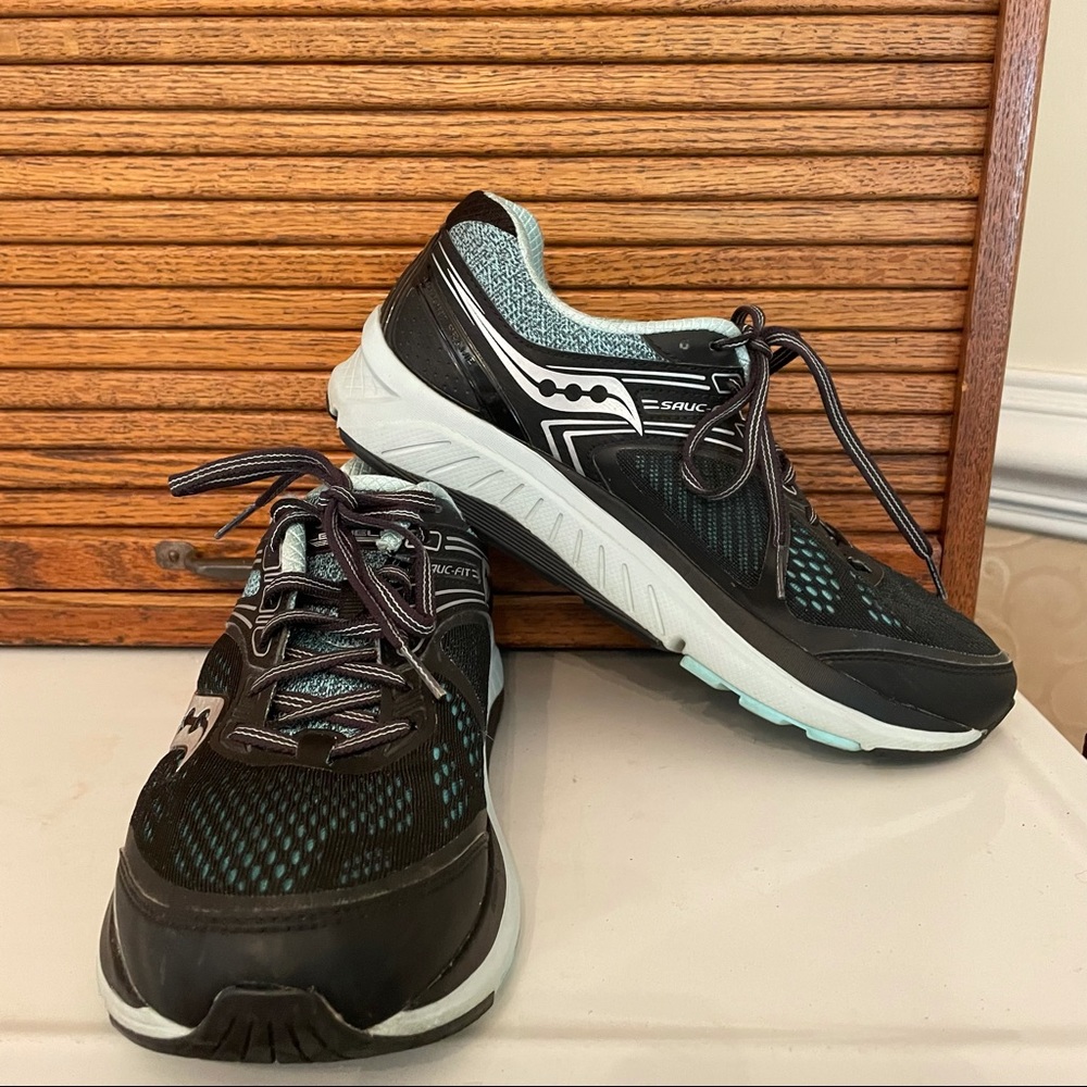 Saucony Women's Black Teal Running Sneakers